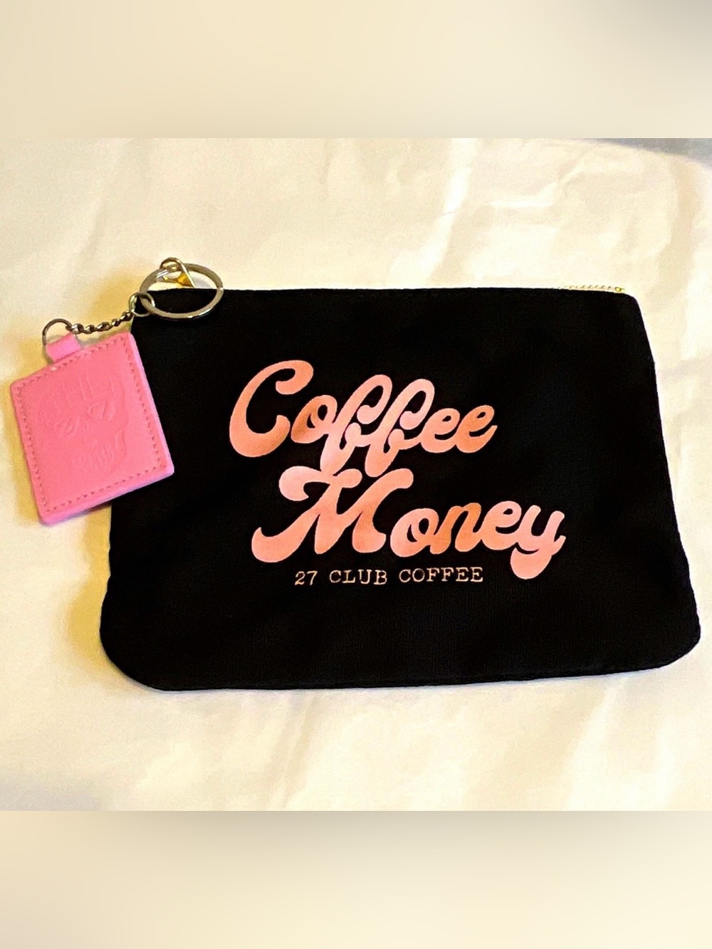 27 Club Coffee Coffee Money Zipper Pouch RARE Pink Skull Keychain Set MGK Merch